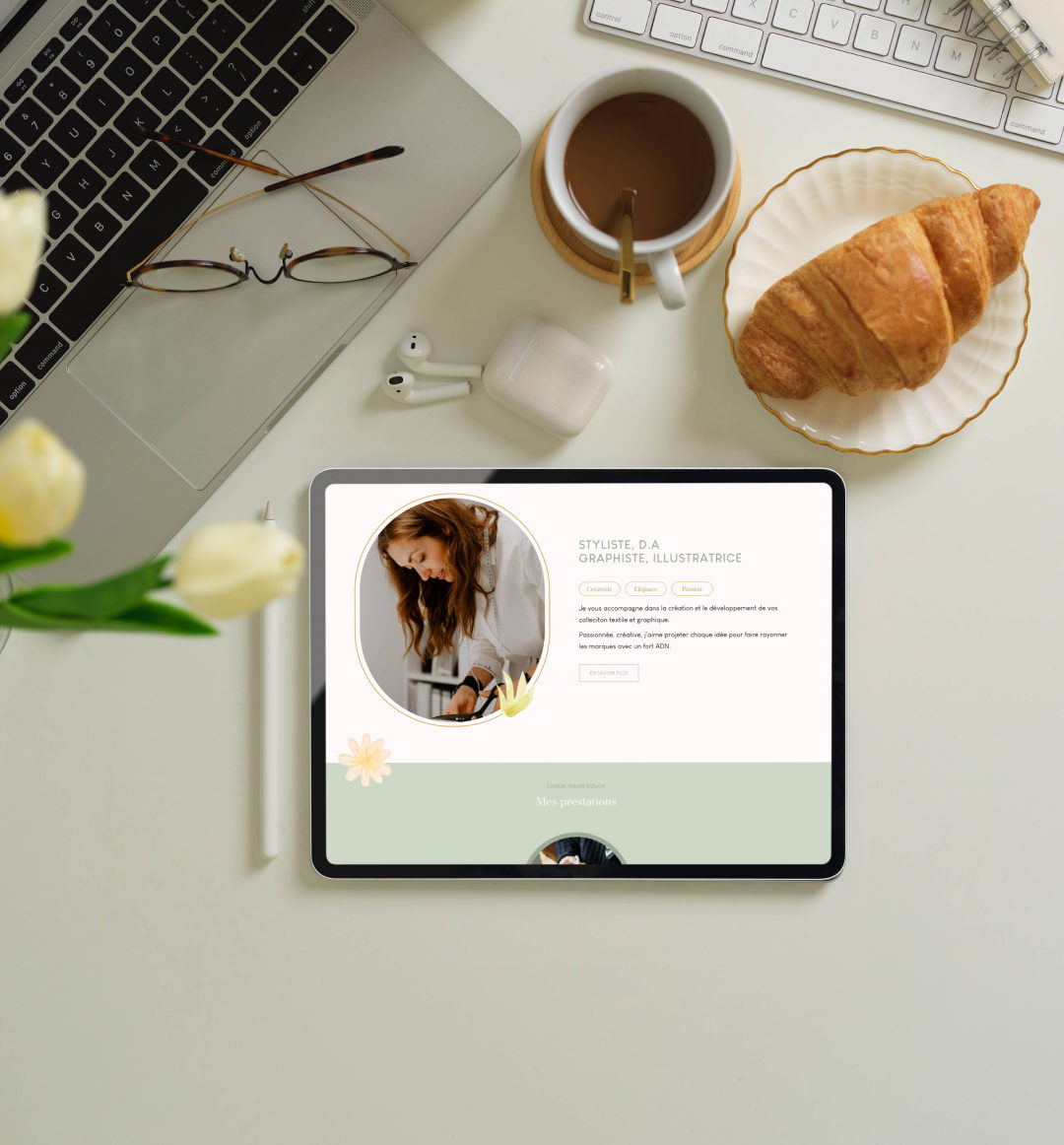 Mise en situation du site de Audrey Leone Studio, réalisé par Clémentine Besacier