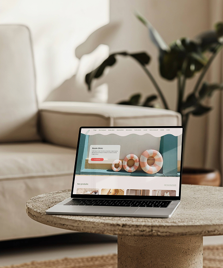 Mise en situation d'un site ecommerce de Petits Pilotis réalisé par Clémentine Besacier