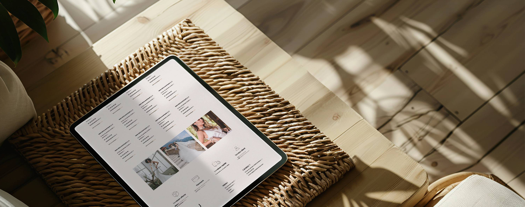 Mise en situation du site ecommerce de Grej Modern Bride, réalisé par Clémentine Besacier